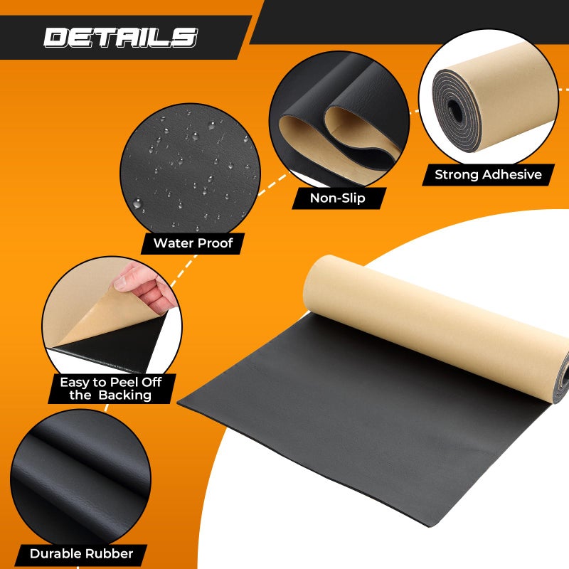 NATGAI Sponge Neoprene with Adhesive Foam Rubber Sheet 1/8â€ Thick X 12â€ Wide X 48â€ Long, Cut to Multiple Dimensions and Lengths - DIY, Gaskets, Cosplay, Costume, Crafts - Image 3